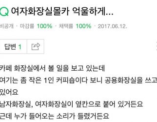 화장실 몰카남의 거짓말